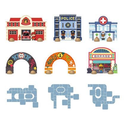 Crazy Motors, vägpussel Stad - 33 bitar