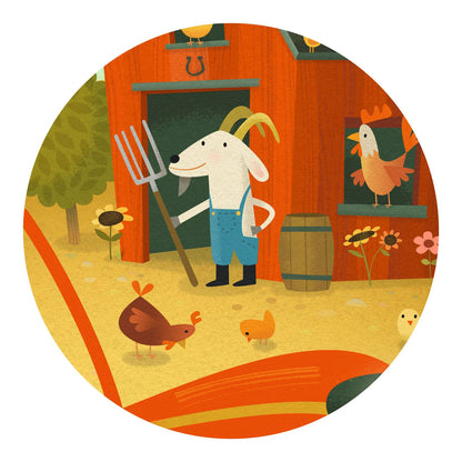 Djeco Siluettpussel, Traktor - 16 bitar