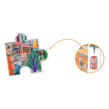 Djeco Observationspussel, Staden - 200 bitar