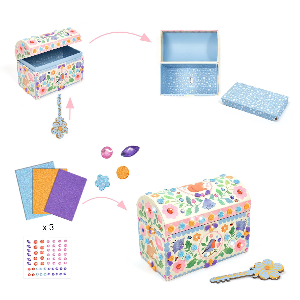 Djeco DIY - Skattkista, super skatter