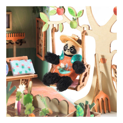 Djeco Mi House, Miniature univers i kuffert - Olive