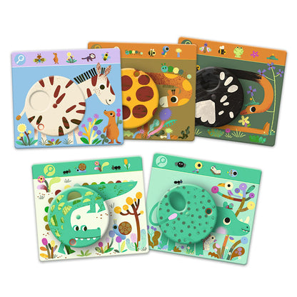 Djeco Spel, Hitta och snurra – Savannen