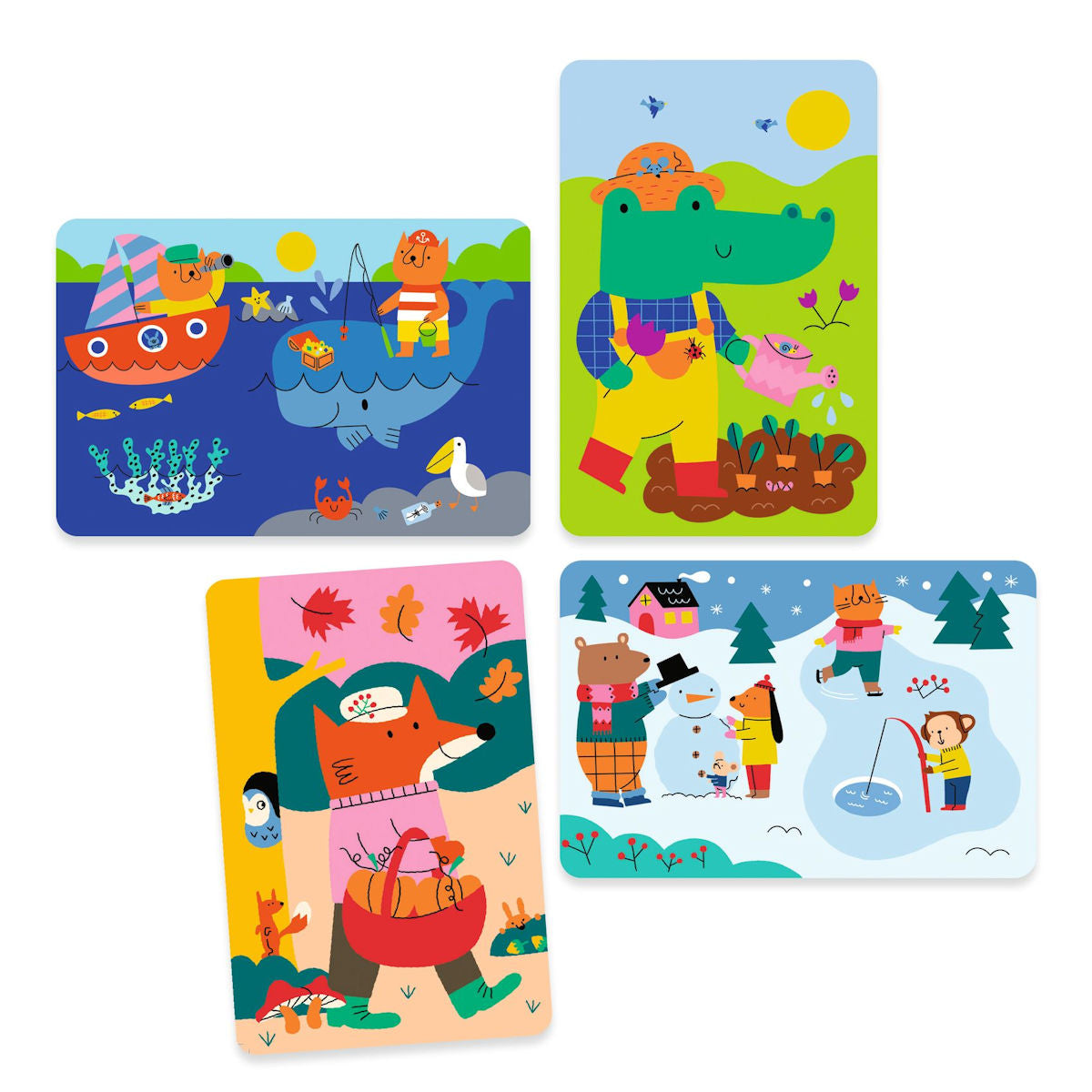 Djeco måla med vatten, 4 årstider – Från 18 mån.