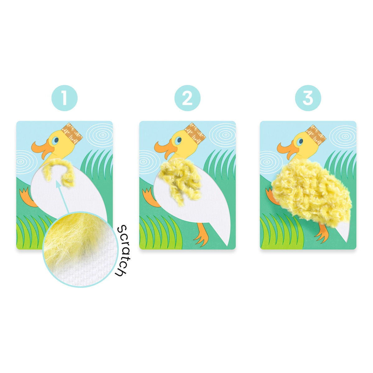 Djeco Kreativt set med ullgarn, Fluffiga djur