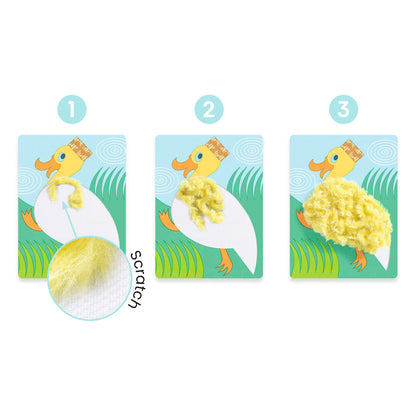 Djeco Kreativt set med ullgarn, Fluffiga djur