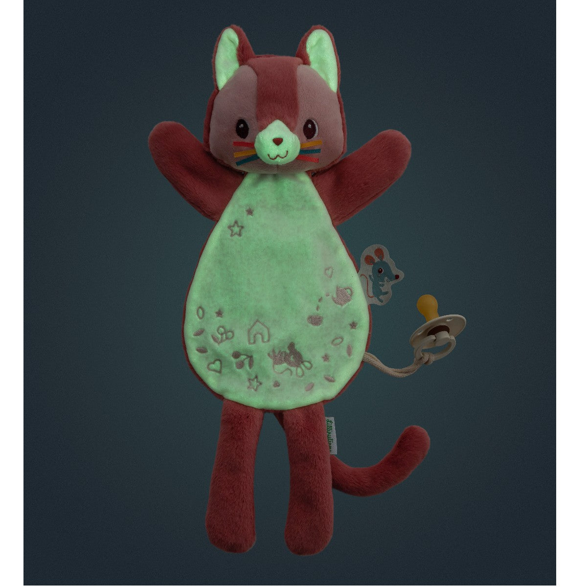 Lilliputiens Jeannie snuttefilt, självlysande