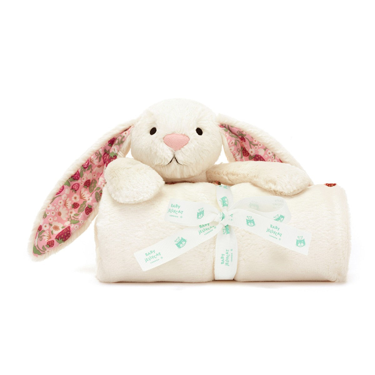 Baby Jellycat filt, Bashful kanin, Mimi Strawberry - 56 cm