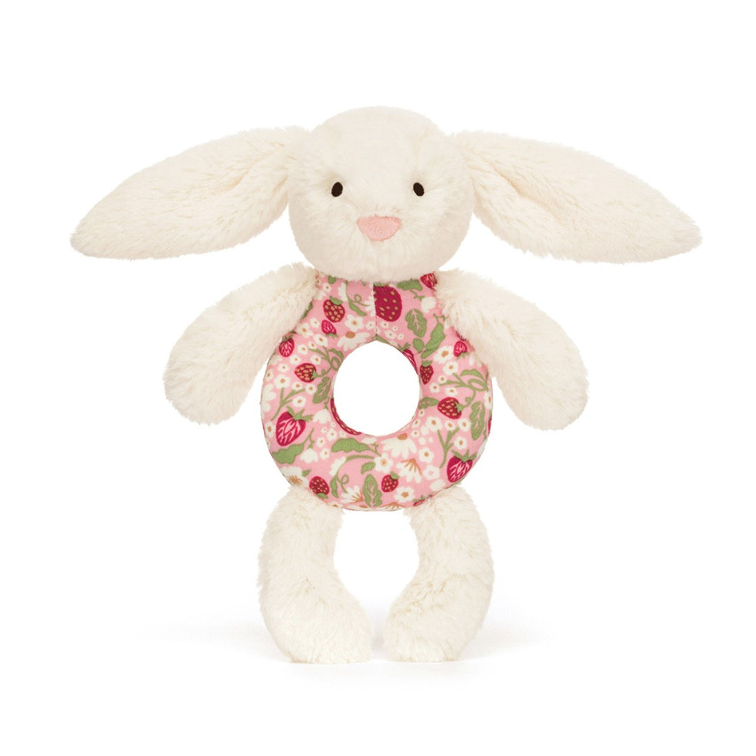 Baby Jellycat skallra, Bashful kanin - Mimi Strawberry