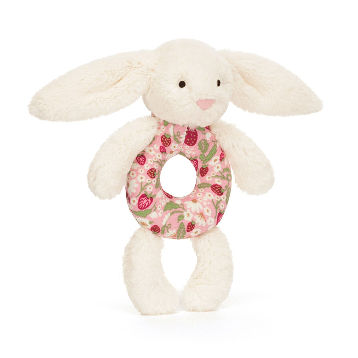 Baby Jellycat skallra, Bashful kanin - Mimi Strawberry