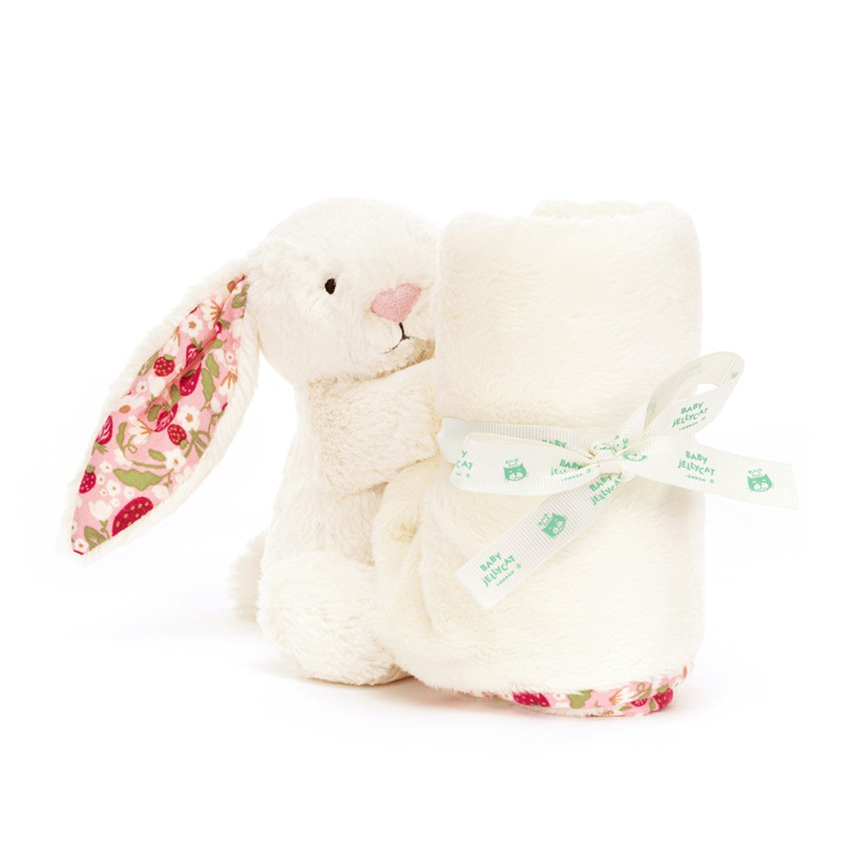 Baby Jellycat nalle, Bashful snuttefilt - Mimi Strawberry