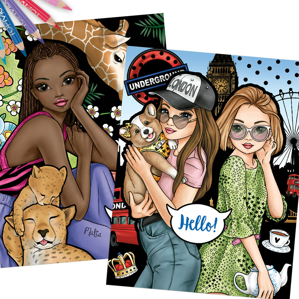 TopModel &amp; Friends Målar- och Designbok