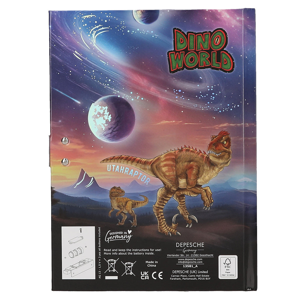 Dino World Dagbok med kod och ljud
