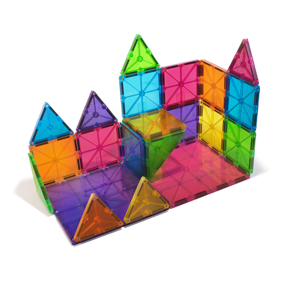 Magna-Tiles Clear Colours, Magnetiskt byggset med 32 delar