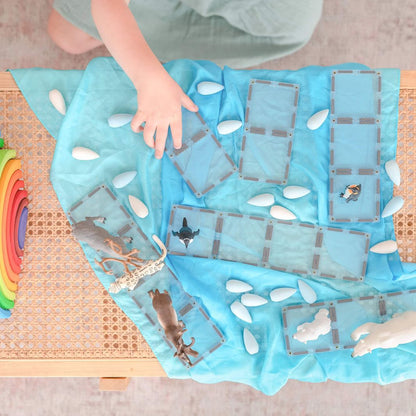 Connetix Rectangle Pack, Magnetiskt byggset med 12 delar – Clear