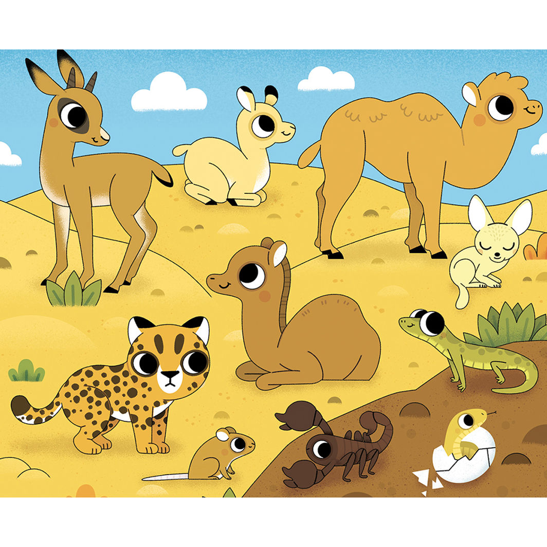 Auzou Målarbok, Måla med vatten, Djurbebisar