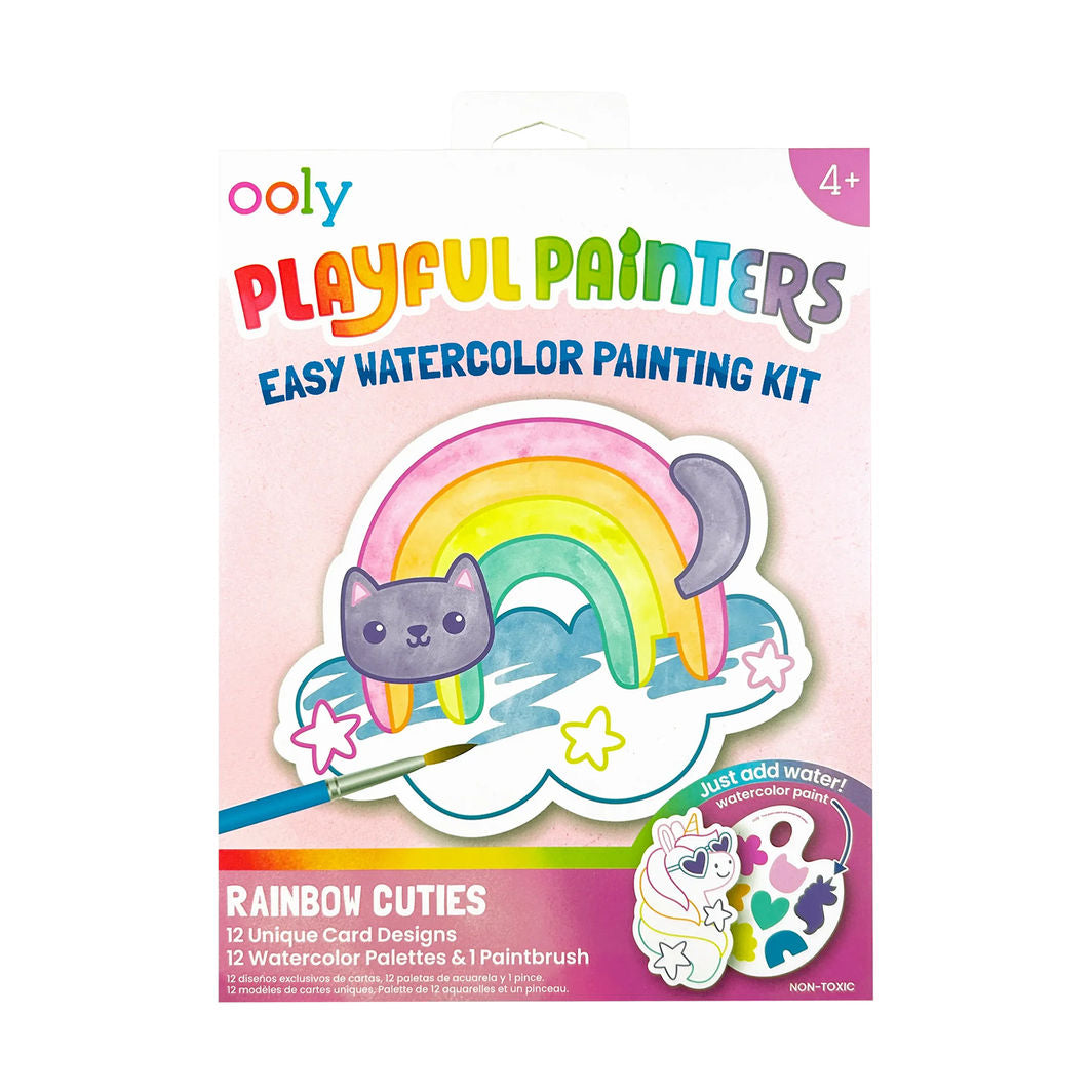 Ooly Vandfarve sæt, Rainbow Cuties - Playful Painters