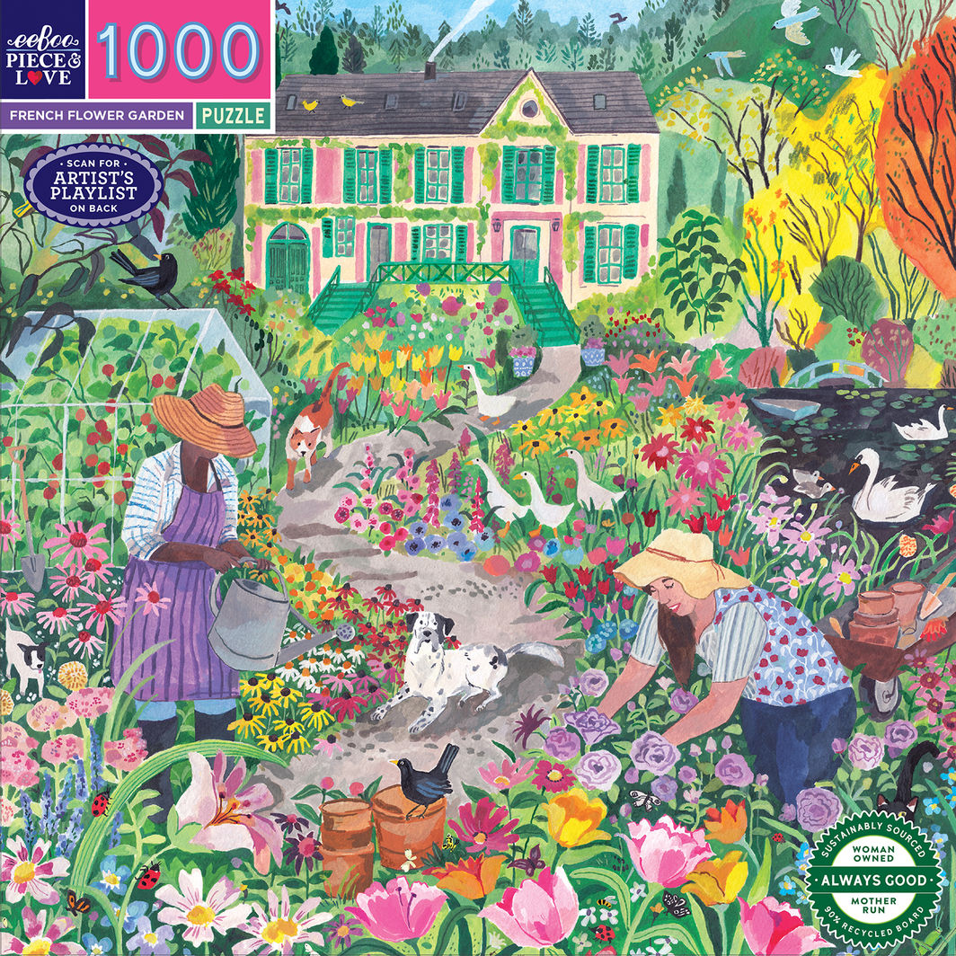 eeBoo Pussel 1000 bitar, French Flower Garden