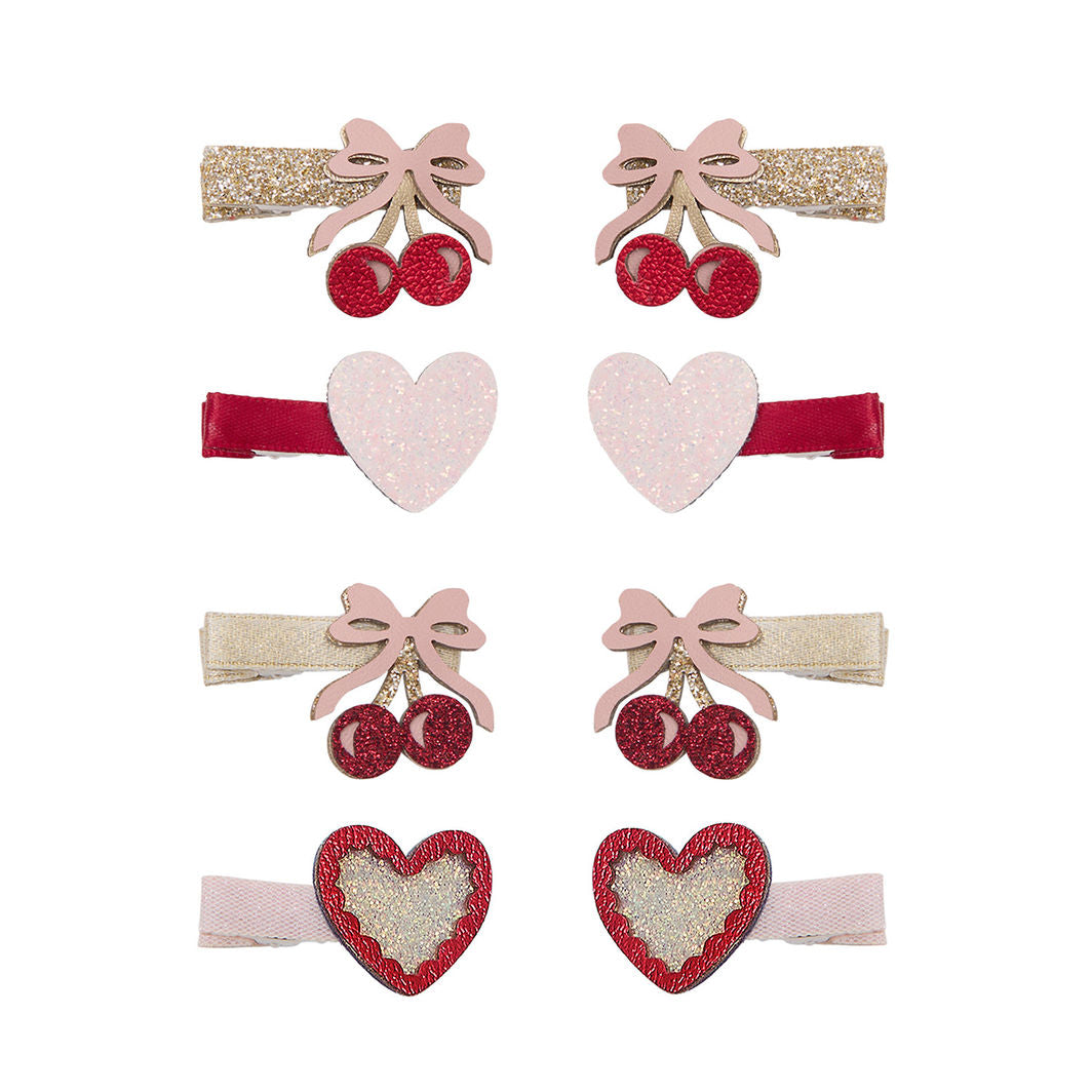 Mimi &amp; Lula 8 Hårclips - Fancy Cherries