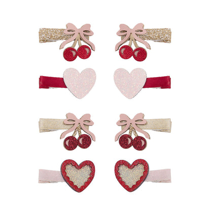 Mimi &amp; Lula 8 Hårclips - Fancy Cherries