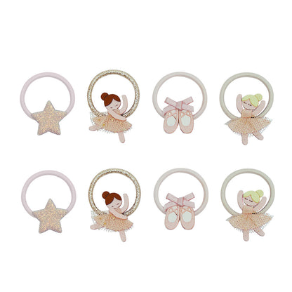 Mimi &amp; Lula 8 Hårelastikker - Mini Ballerina