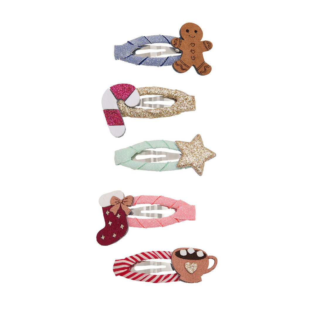 Mimi &amp; Lula - 5 Hårspænder - Mini Cosy Christmas Food