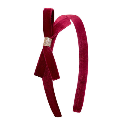 Mimi &amp; Lula Hårbøjle - Burgundy Violet Bow