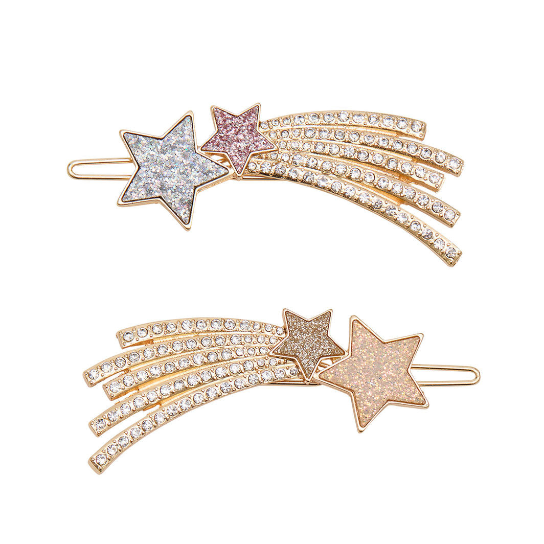 Mimi &amp; Lula – 2 snap-hårspännen – Large Dazzle Shooting Star