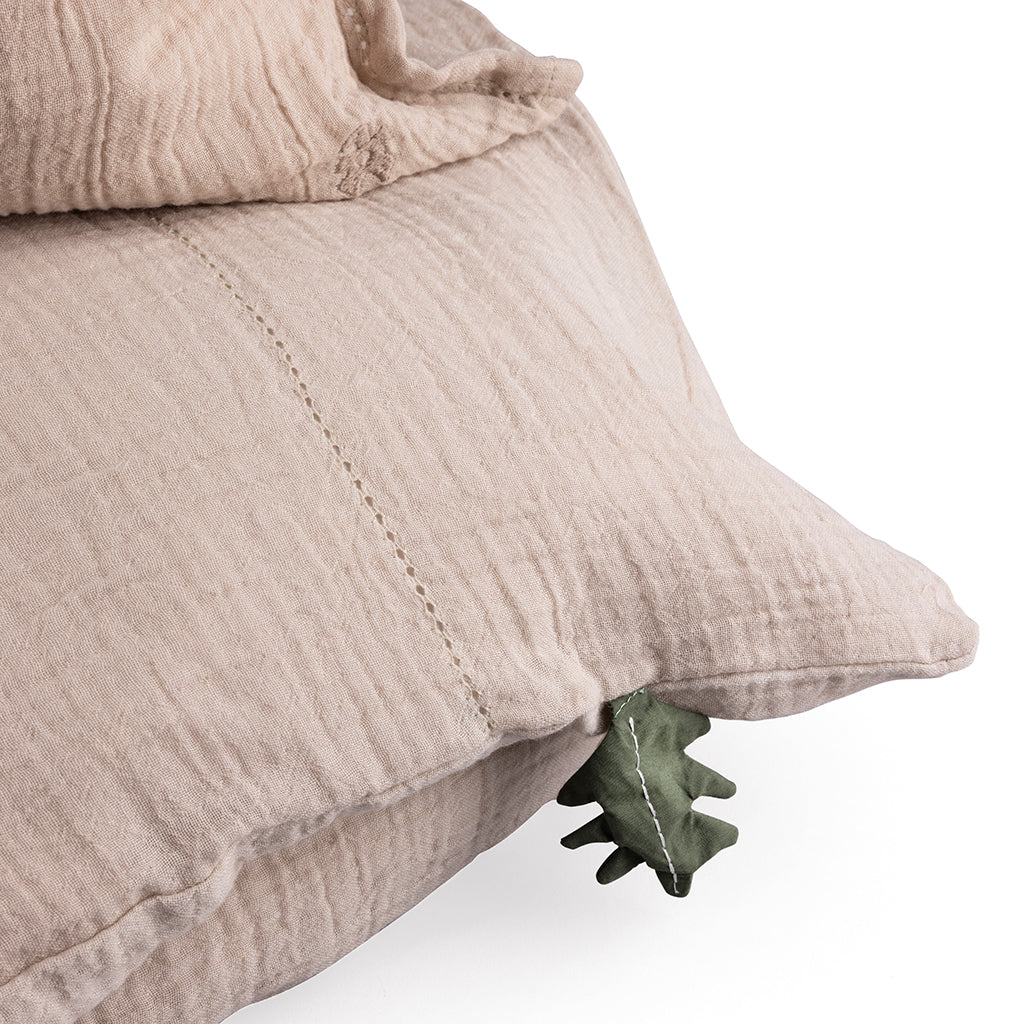 Sebra babybäddset, muslin - Seabreeze beige