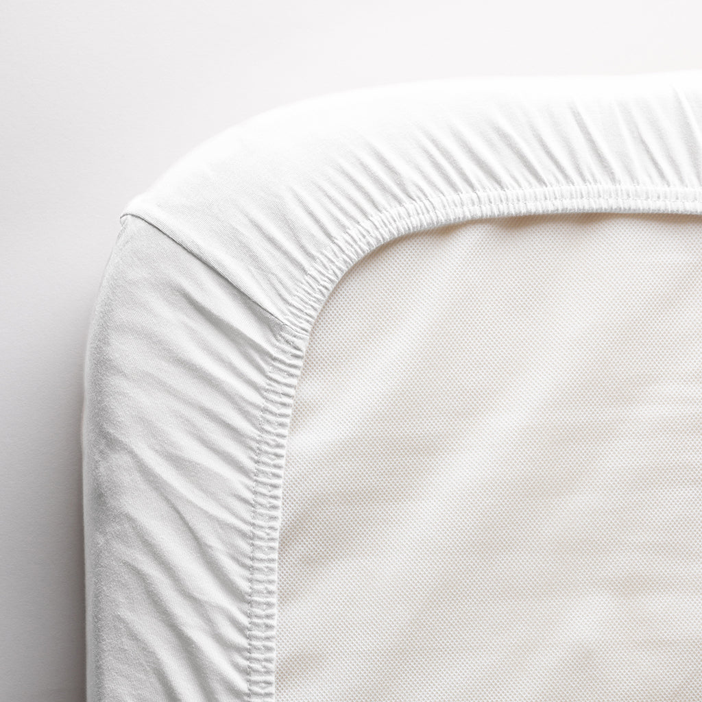 Jersey lakan, baby 70 x 120 cm, vit