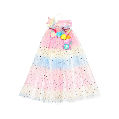 Souza enhörningskappa med tiara och trollstav - Strl. 3-7 år