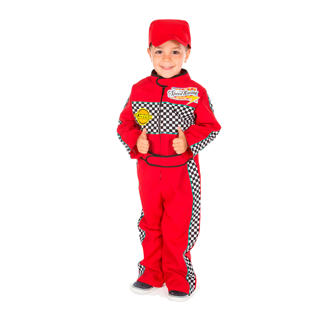 Pretend to bee utklädnadskläder, racerförare - Strl. 2-7 år