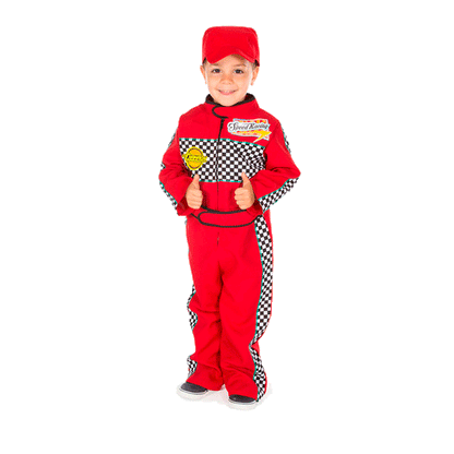 Pretend to bee utklädnadskläder, racerförare - Strl. 2-7 år