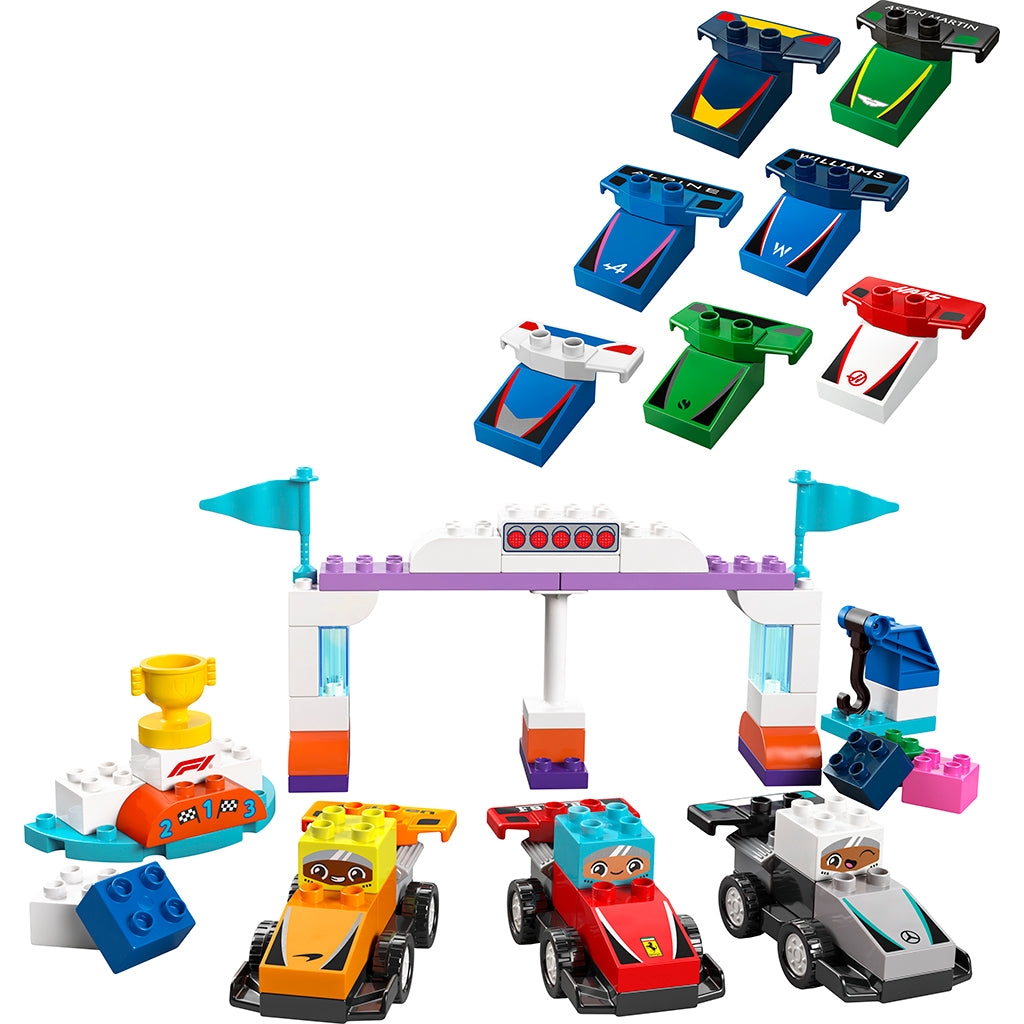 LEGO® DUPLO® Town, F1®-team med racerbilar och förare