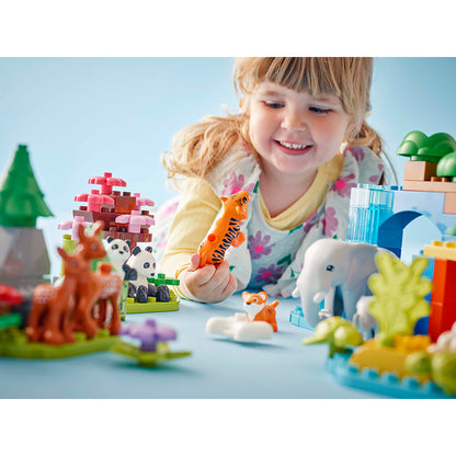 LEGO® DUPLO® Town, 3-i-1 vilda djurfamiljer