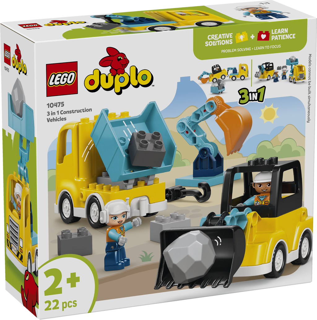 LEGO® DUPLO® 3-i-1 Entreprenørmaskiner