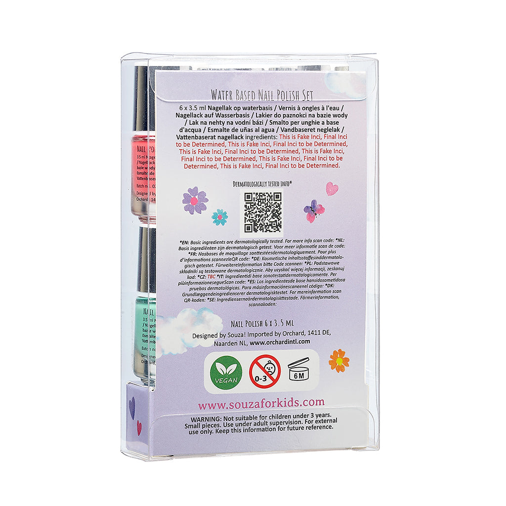 Souza nagellackset för barn, 6 st - Party