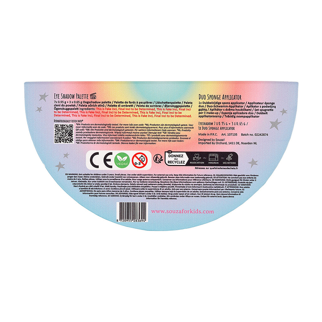 Souza sminkset för barn, palett med ögonskugga - Enhörning