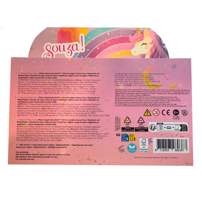 Souza 3 neglelakker og neglestickers, Unicorn