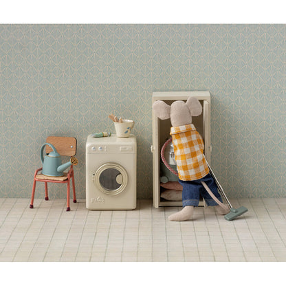 Maileg dukktillbehör för mus, Tvättmaskin – Råvit