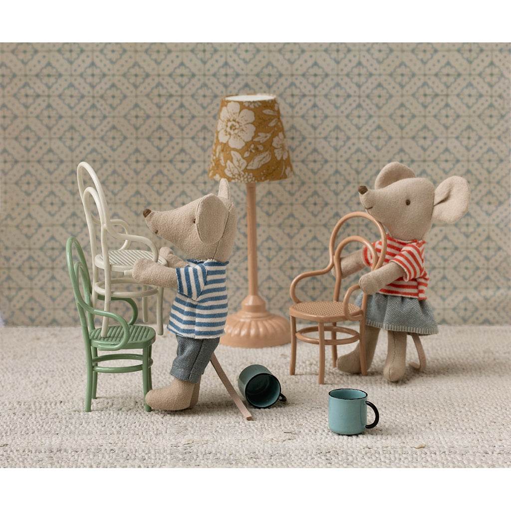 Maileg tillbehör till möss, Vintage stol - Mörk puder