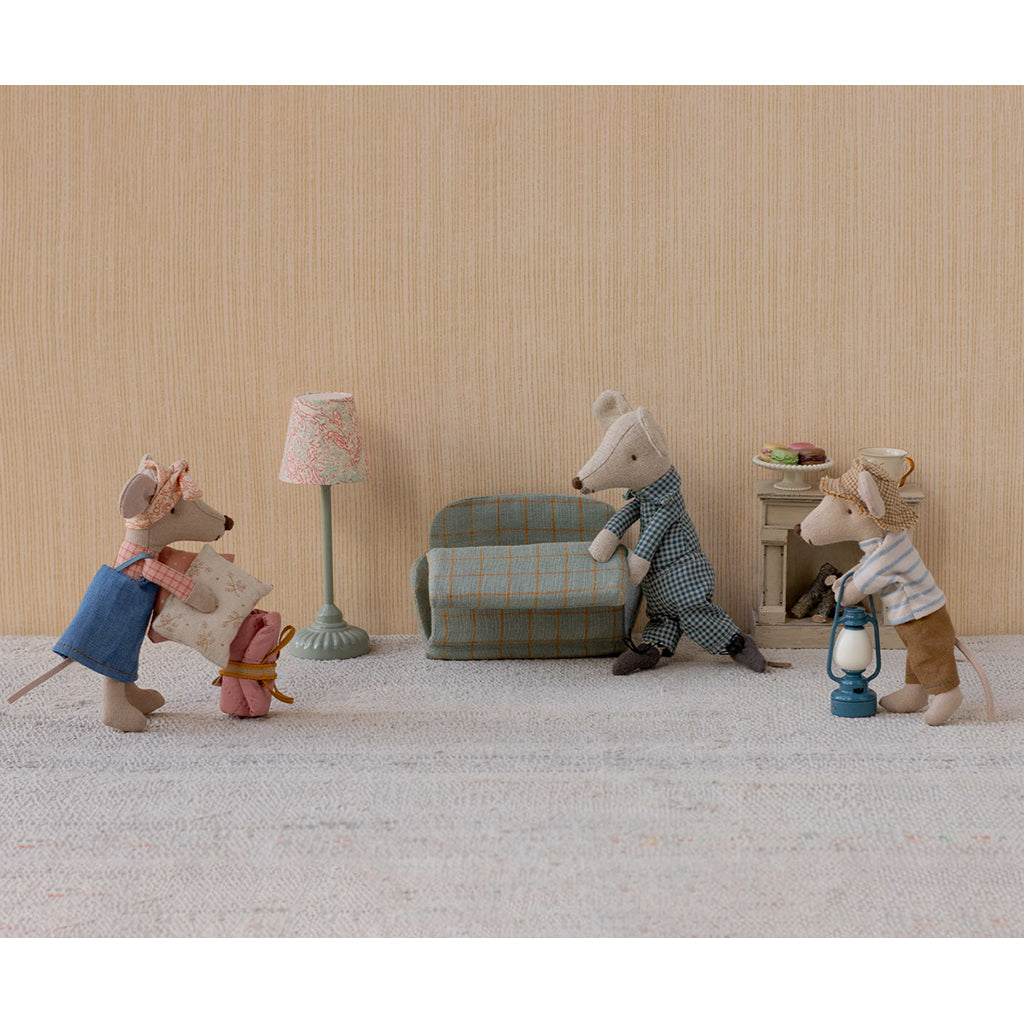 Maileg docktillbehör för möss, Golvlampa - Mint