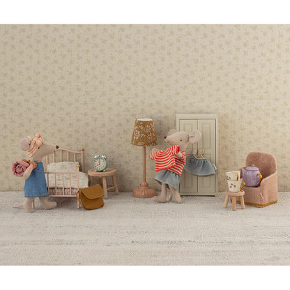 Maileg fällbar stol för möss - Puder