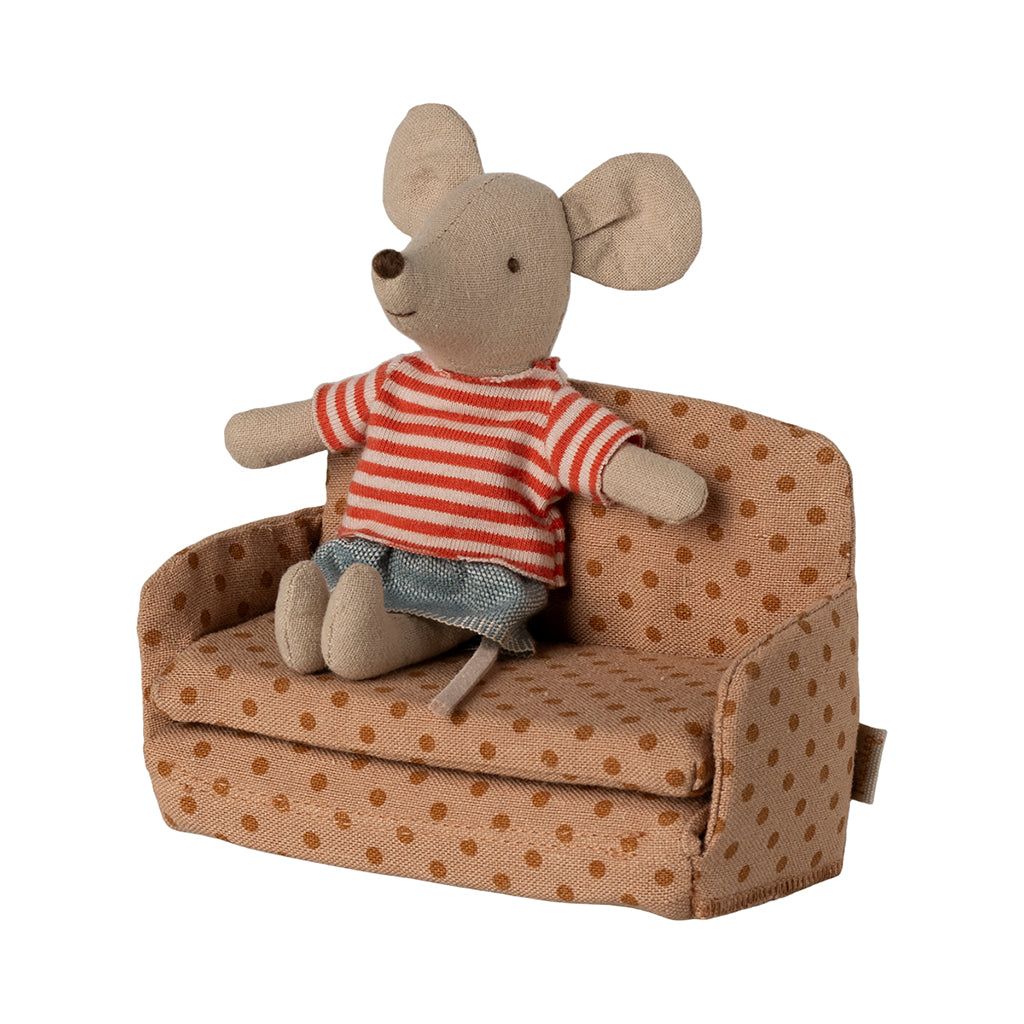 Maileg tillbehör för möss, Soffasäng - Prickar