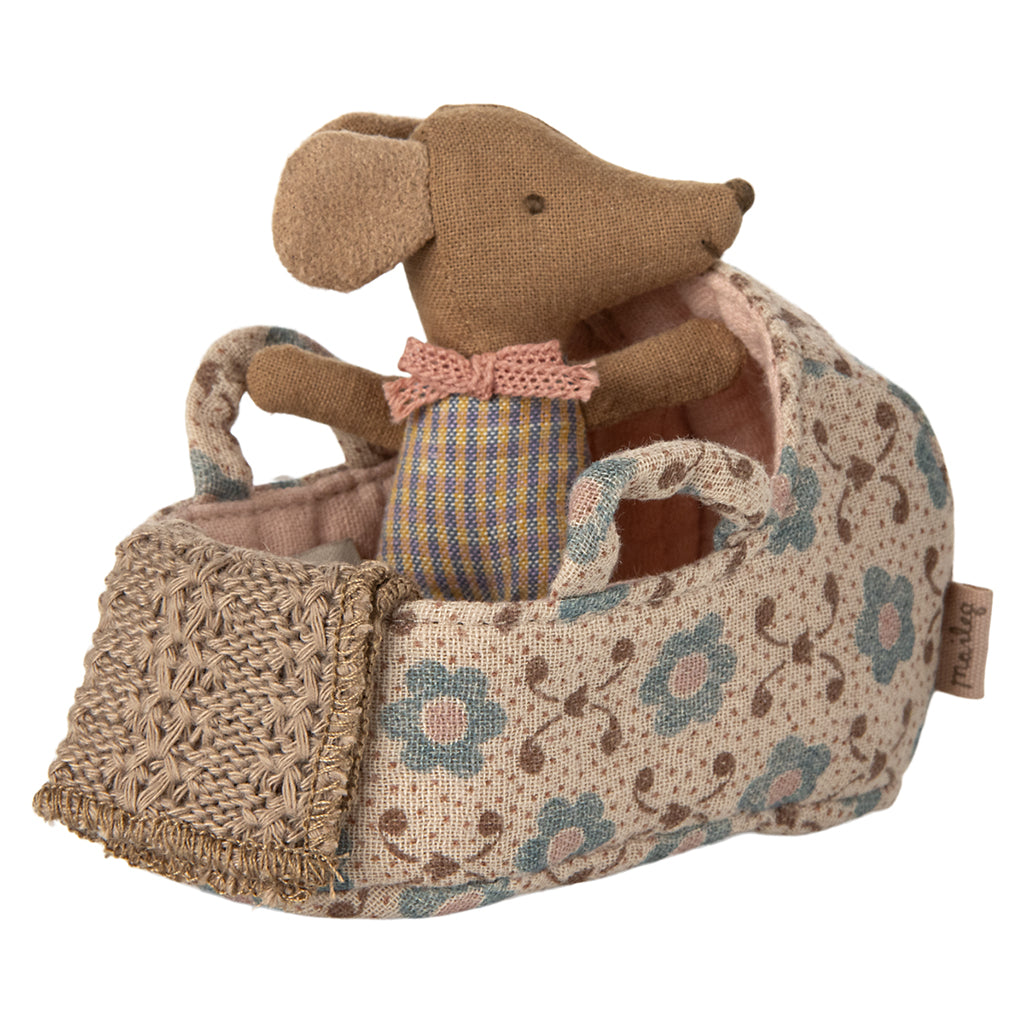 Maileg tillbehör till möss, docklift för babymus - Rosa