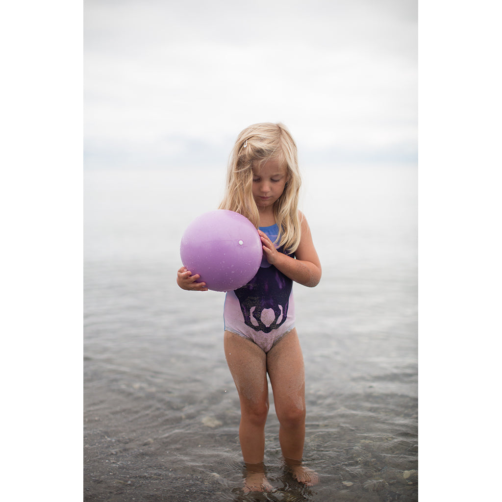 Scrunch-ball, uppblåsbar mjuk boll - Ice cream purple