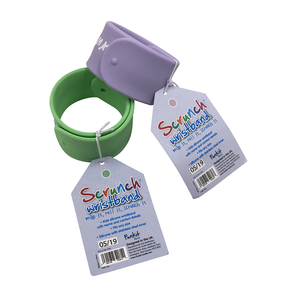 Scrunch armband för namn, ID-armband - Light Dusty purple