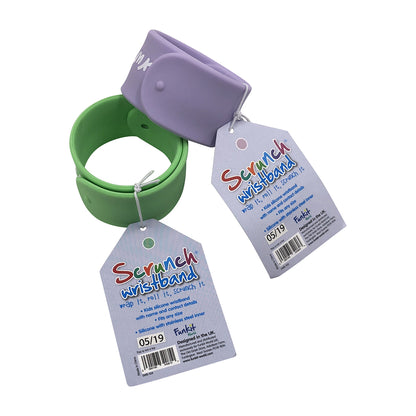 Scrunch armband för namn, ID-armband - Light Dusty purple