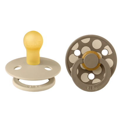 Bibs nappar i naturgummi, stl. 2 - Polka Vanilla/Dark Oak