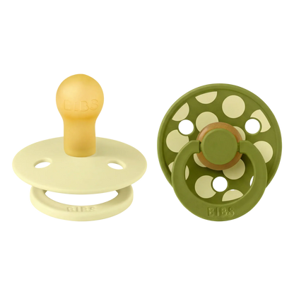 Bibs nappar i naturgummi, storlek 2 – Polka Luna/Wasabi