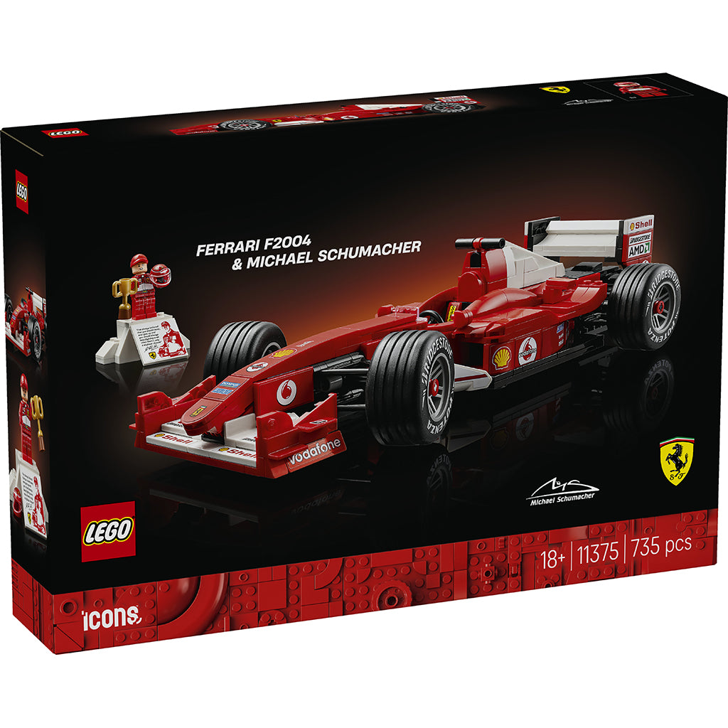 LEGO® Icons Ferrari F2004 og Michael Schumacher